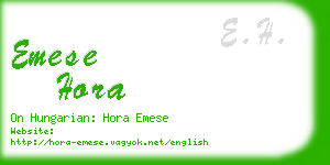 emese hora business card